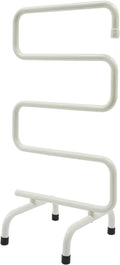 Electric Towel Warmer, S-Shaped Heated Towel Rack with Built-in Switch, Constant Temperature, 15-Min Fast Heating, Freestanding Drying Rack for Bathroom, Plug-in/Hardwired, White
