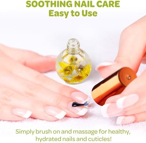 Cuticle Oil, Vanilla Cuticle Nail Oil Infused with Real Flowers 15ml - Image 5