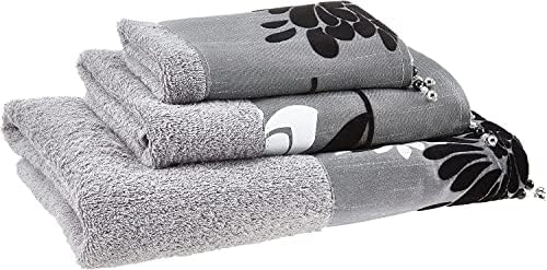Zahari Home Erica Bathroom Towel Set - 3 Piece Modern Decor Grey Towel Set by ZahariHome