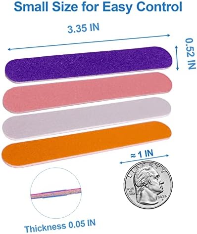 Mini Nail Files Bulk (400 Pcs), Double Sided Emery Board Nail File for Nature Nails, Manicure Tool Set Disposable Colorful Nail File for Home Salon Use Travel Size Men Women Kids Wood Board - Image 4
