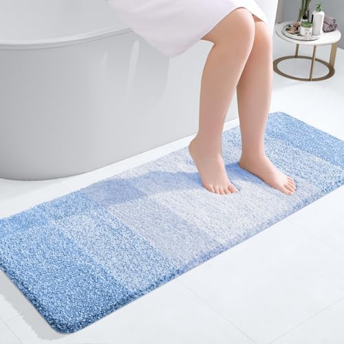 OLANLY Bathroom Runner Rug 47x17, Extra Soft Absorbent Microfiber Bath Rugs by OLANLY