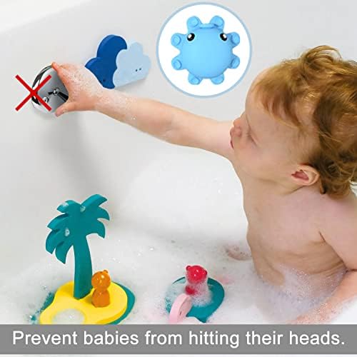 Bathtub Overflow Drain Cover Tub - Silicone Bathroom Overflow Drain Cover, Bath Tub Overflow Cover, Bathroom Spa Accessories, Adds Inches of Water for Deeper&Warmer Bath，Blue - Image 6