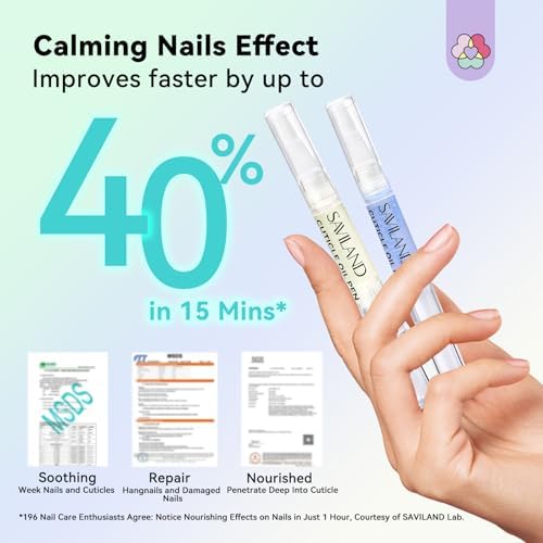 SAVILAND Soothing Cuticle Oil Pen With Aloes Vitamin E for Dryness 6Pcs - Image 3