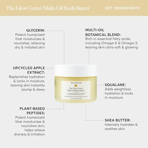Naturium The Glow Getter Whipped Multi-Oil Body Butter, Firming Cream & Body Moisturizer with Shea Butter, 7.7 fl oz (Pack of 4) - Image 4