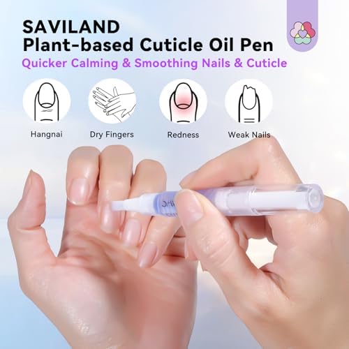 SAVILAND Soothing Cuticle Oil Pen With Aloes Vitamin E for Dryness 6Pcs - Image 2