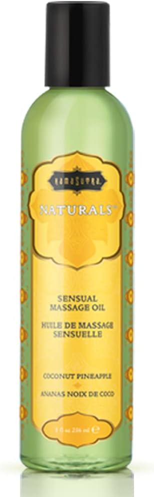 Kama Sutra Naturals Massage Oil, Coconut Pineapple, 8 Ounce