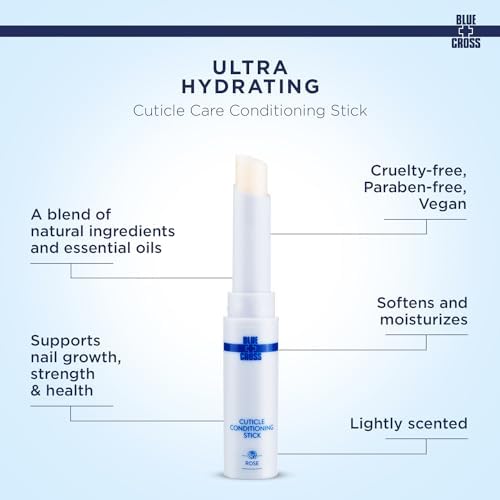 Blue Cross Cuticle Balm Conditioning Stick, Damaged Cuticles, Rose, 0.05oz - Image 5