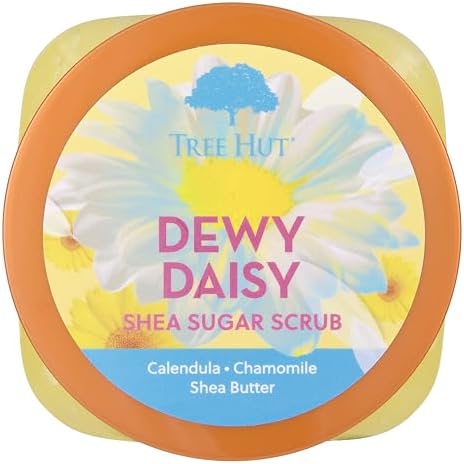 Tree Hut Dewy Daisy Body Scrub, Exfoliating Sugar Scrub, Vegan, 18 Ounce (Pack of 12) - Image 2