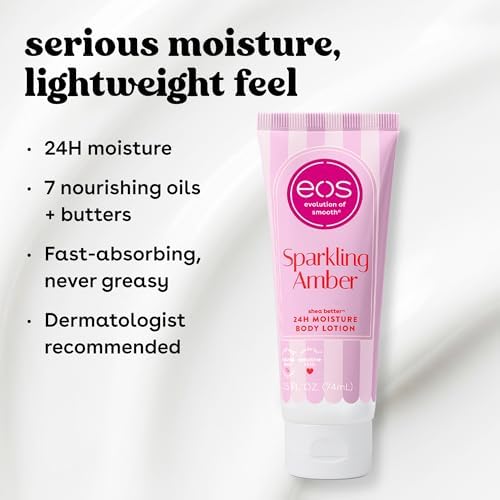 eos Shea Better Travel Size Body Lotion, Sparkling Amber, Limited Edition Skin Care, 24-Hour Moisture, Body Lotion for Women, travel size toiletries, Vegan, 2.5 fl oz - Image 5
