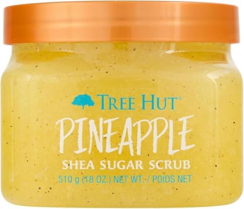 Tree Hut Shea Sugar Scrub, Pineapple, 18 Ounce (Pack of 12) by TreeHut