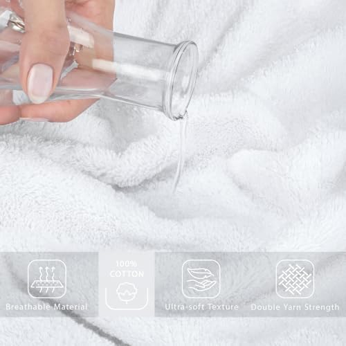 Cotton Paradise 100% Cotton Turkish Towel Set, Soft Absorbent Quick Dry, 2 Piece 35x70 Bath Sheet Set, Snow White - Image 4