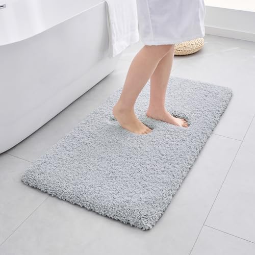 ILANGO Bathroom Rugs 48" × 24", Extra Soft Absorbent Microfiber Bath Rugs by ILANGO