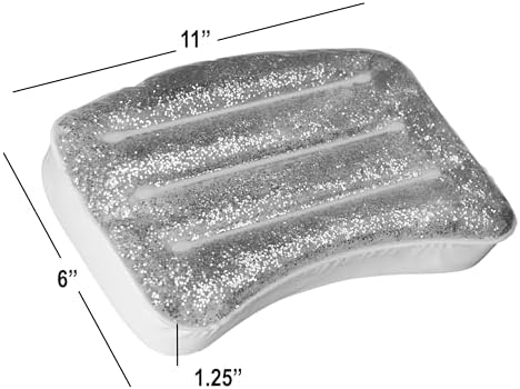 Glitter Gel Cooling Spa Pillow -Bathtub & Hot Tub Relaxation Cushion (Pack of 2) - Image 7