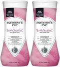 Summer's Eve Simply Sensitive All-Over Daily Feminine Wash, Gentle pH-Balanced Body Wash for Women, Removes Vaginal Odor, 15 Fl Oz (Pack of 2) by SummersEve