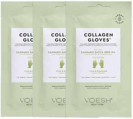 VOESH Collagen Gloves, Vegan Hand Masks, Moisturizing Hand Mask, Lotion Gloves, Hydrating Gloves, Hand Care, Spa Manicure Gloves, Dry Hand Treatment by Unknown
