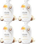 Olay Body Wash for Women,Ultra Moisture,24/7 Moisture Barrier Repair,Hydrating Formula for Visibly Healthy Soft Skin, Vitamin B3-Hyaluronic Blend,All Skin Type, Shea Butter Scent,35 Fl Oz (Pack of 4) by Olay