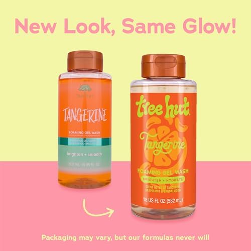 Tree Hut Tangerine Foaming Gel Wash, Hydrating & Moisturizing Body Wash with Shea Butter & Nourishing Essential Oils, Daily Cleanser for Soft Smooth Skin, 18 fl oz (Pack of 2) - Image 2