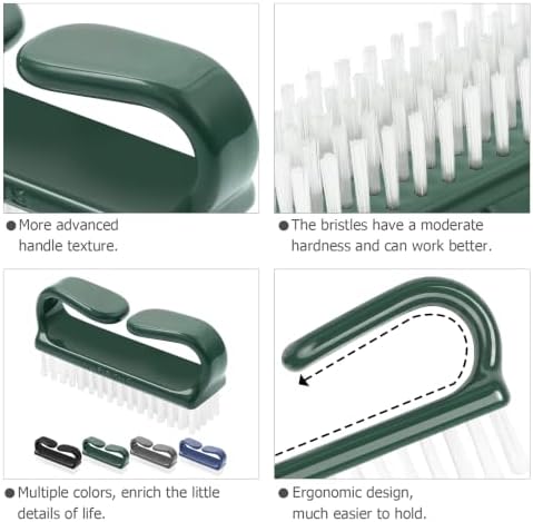 Larbois Handle Grip Nail Brush, Hand Fingernail Brush Cleaner Scrubbing Kit Pedicure for Toes and Nails Men Women - Image 5