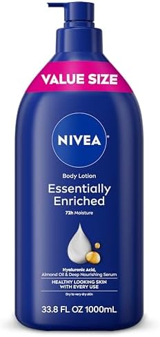 NIVEA Essentially Enriched Body Lotion Very Dry Skin, 33.8 Fl Oz Value Size (Pack of 9) by Nivea
