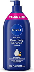 NIVEA Essentially Enriched Body Lotion Very Dry Skin, 33.8 Fl Oz Value Size (Pack of 9) by Nivea