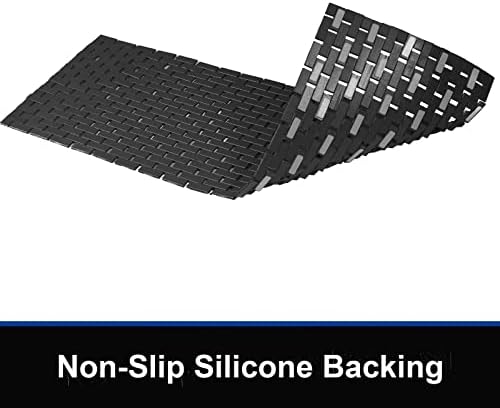 Bambo Bath Mat Bathroom Runner Long Large Rugs Floor Wood Shower Bathtub Waterproof Non Slip Accessories 16x48 Inch Easy to Clean,Black,1 pc - Image 3