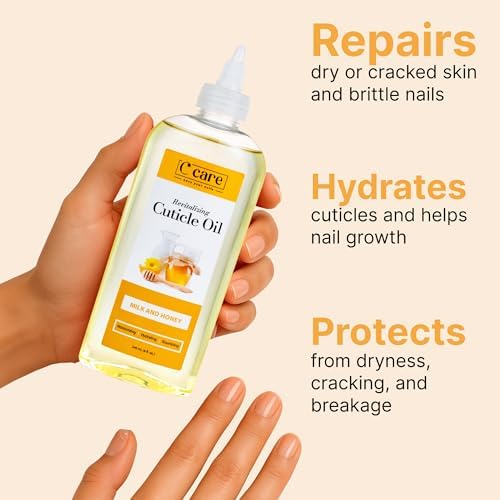 C CARE Milk and Honey Cuticle Oil For Nails - Repairs Cuticles Overnight - Moisturizes and Strengthens Nails and Cuticles - 8 oz - Image 3