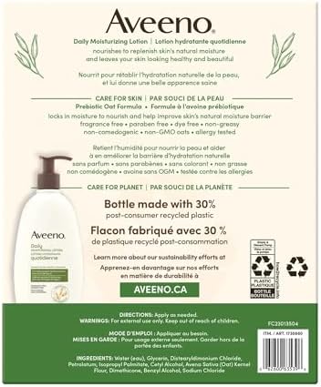 Aveeno Active Naturals Daily Moisturizing Lotion, New 2 Pack Of 20 Fl Ounce Pump, 1 Fl Ounce - Image 2