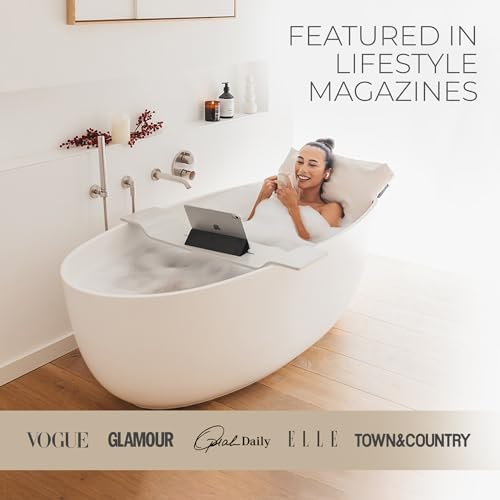 BADESOFA® Luxury Bathtub Pillow for Feet in Beige, Quick-Drying - Image 6
