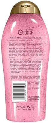 OGX Sensitive + Rose Water & Pink Sea Salt Exfoliating Body Scrub + Rose Quartz, Gentle Exfoliating Daily Body Wash Softens Skin, Body Scrub for Women, Sulfate-Free Surfactants, 19.5 fl oz (Pack of 2) - Image 6