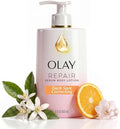 Olay Dark Spot Correcting Body Lotion for Women, 24HR Moisture, Fast-Absorbing Care, with Vitamin B3, AHA, & Vitamin C, Free of Parabens & Phthalates, Vibrant Citrus & Soft Florals Scent, 17 fl oz by Olay