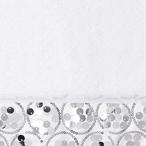 Zahari Home Sinatra Modern Bathroom Towel Set - 3 Piece Luxury Contemporary Decor Bling White Bath Towel Sets Soft, Plush and Highly Absorbent - Image 3