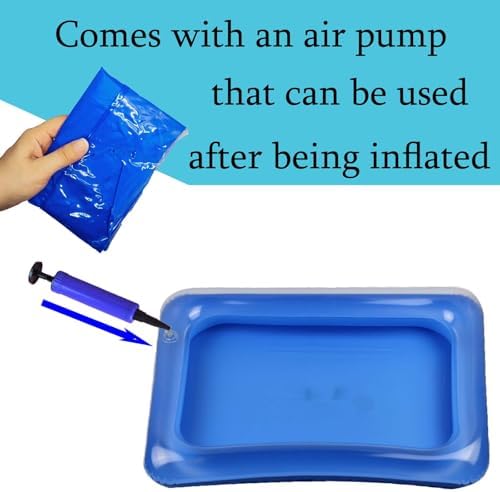 Inflatable Pool Foot Bath Basin, Portable Foot Bath Basin, Foot Soaking Bath Basin for Pool Entry Ladder, Swimming Pool Clean Feet Pedicure Supplies (Square) - Image 3