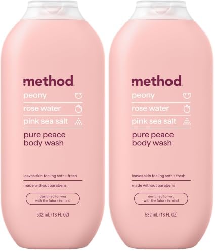 Method Body Wash, Pure Peace, Paraben and Phthalate Free, 18 oz (Pack of 2) by method