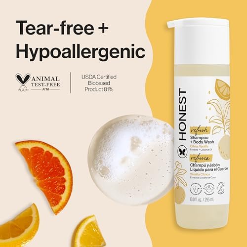 The Honest Company Shampoo & Body Wash, Citrus Vanilla Refresh, 10 fl oz - Image 2