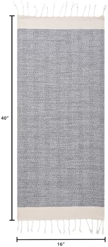 BAY LAUREL Turkish Hand Towel – Pack of 2 | Soft & Absorbent Decorative Towels for Bathroom, Hand, Face, Hair, Gym, Yoga, SPA, Kitchen & Tea | Boho Decor (Gray, Herringbone 16x40 Inches (Set of 2) - Image 5