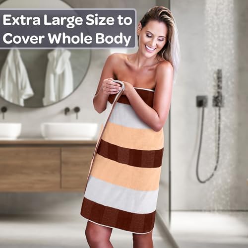 Lavish Home Bathroom Towels Set, Bathroom Accessories, Beige, Set of 6 - Image 2
