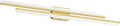 Ralbay 48" Gold Vanity Lights 48W Frosted Aluminum Modern LED Gold Bathroom Vanity Light Fixtures Over Long Mirror Modern Gold Bath Lighting 6000K White Light