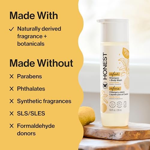 The Honest Company Shampoo & Body Wash, Citrus Vanilla Refresh, 10 fl oz - Image 4