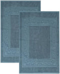 Superior Heavyweight Cotton Bath Mats, 2-Piece Rugs For Bathroom Accessories, Washable Rug For Shower, Toilet, Modern Decor, No Backing, Luxury Hotel And Spa Quality, Set of 2, 22" x 35", Sapphire by SUPERIOR