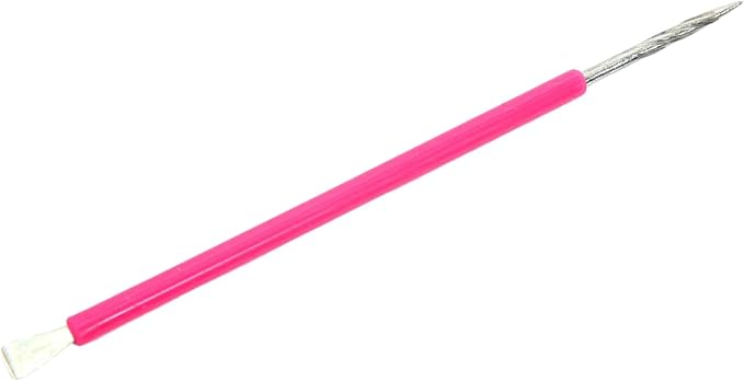 ISIS CUTELARIA Pusher and Stick Stainless Steel with Pink Silicone Cover (ISIS017)