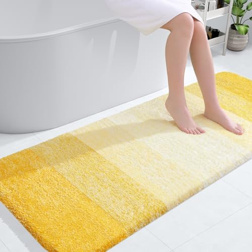 OLANLY Bathroom Runner Rug 54x24, Extra Soft Absorbent Microfiber Bath Rugs by OLANLY