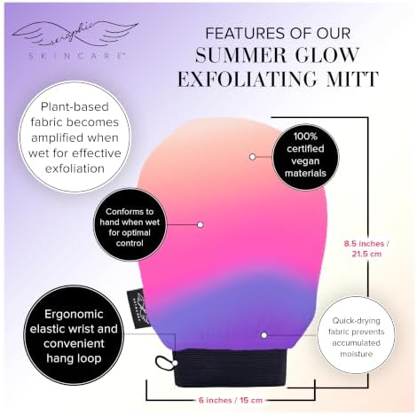 Summer Glow Body Exfoliating Mitt 1pc, Korean Washcloth & Body Scrub Glove - Image 3