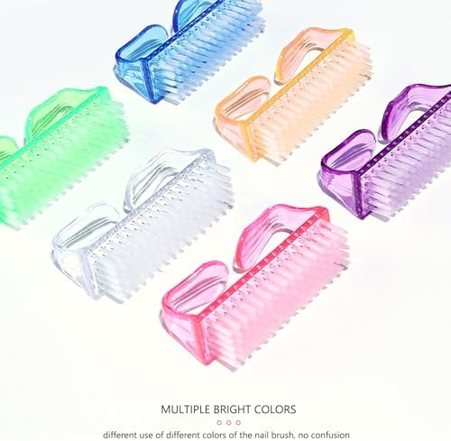 Handle Grip Nail Brush, Hand Fingernail Scrub Cleaning Brushes for Toes and Nails Cleaner, Pedicure Scrubbing tool kit for Men and Women 5 Pack (Multicolor) - Image 4