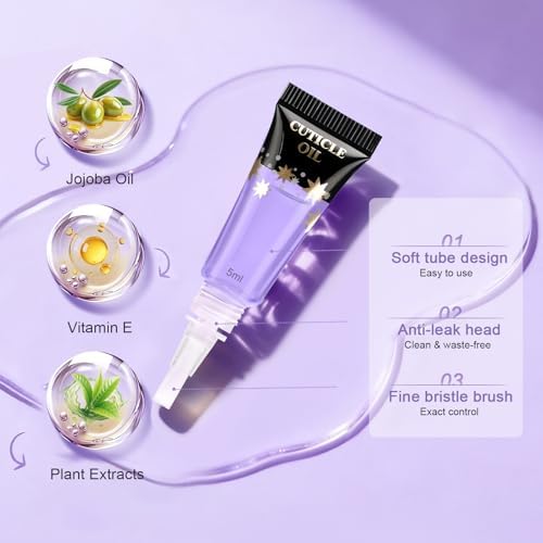 14Pcs Cuticle Oil Pen Set -Nail Nutrition Care with Jojoba &Vitamin E (5ml) - Image 3