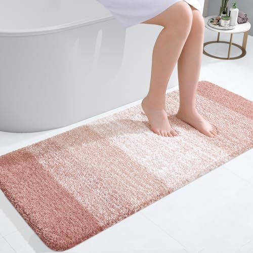 OLANLY Bathroom Runner Rug 44x20, Extra Soft Absorbent Microfiber Bath Rugs by OLANLY