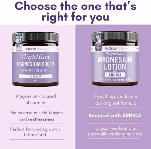 Magnum Solace Nighttime Magnesium Lotion with Arnica – Highly Concentrated Magnesium for Muscles & Joints – Apply to Legs or Feet Before Bed – Skin-Friendly (Pack of 3) - Image 2