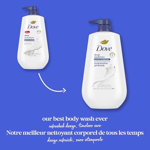 Dove Body Wash with Pump with Skin Natural Nourishers Instantly Soft Skin and Lasting Nourishment Deep Moisture Cleanser Effectively Washes Away Bacteria While Nourishing Your Skin 30.6 oz (Pack of 3) - Image 7