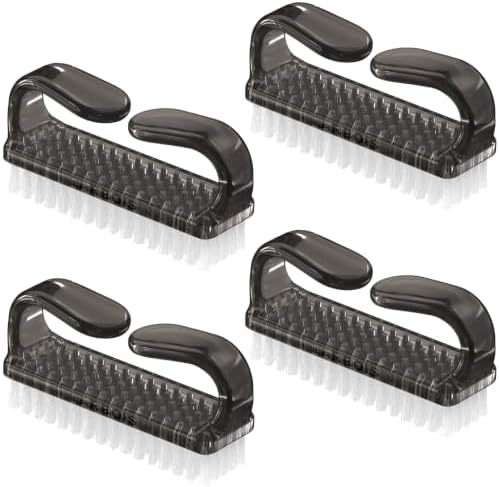 Larbois Handle Grip Nail Brush, Hand Fingernail Brush Cleaner Scrubbing Kit Pedicure for Toes and Nails Men Women (4 Pack) by Larbois