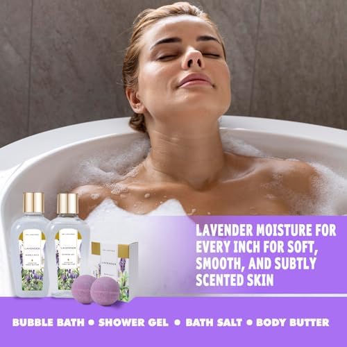 Spa Luxetique Bath Sets for Women Gifts - 10 Pcs Lavender Spa Kit, Self Care Kit for Her, Birthday, Anniversary, Holiday, Christmas Gifts for Her, Mother, Girlfriends, Wife - Image 5