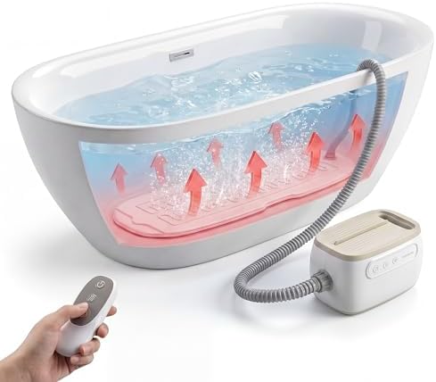 Upgraded Constant Temperature Bubble Bath Mat，Home Bathtub Massage Mat by MISSOLO